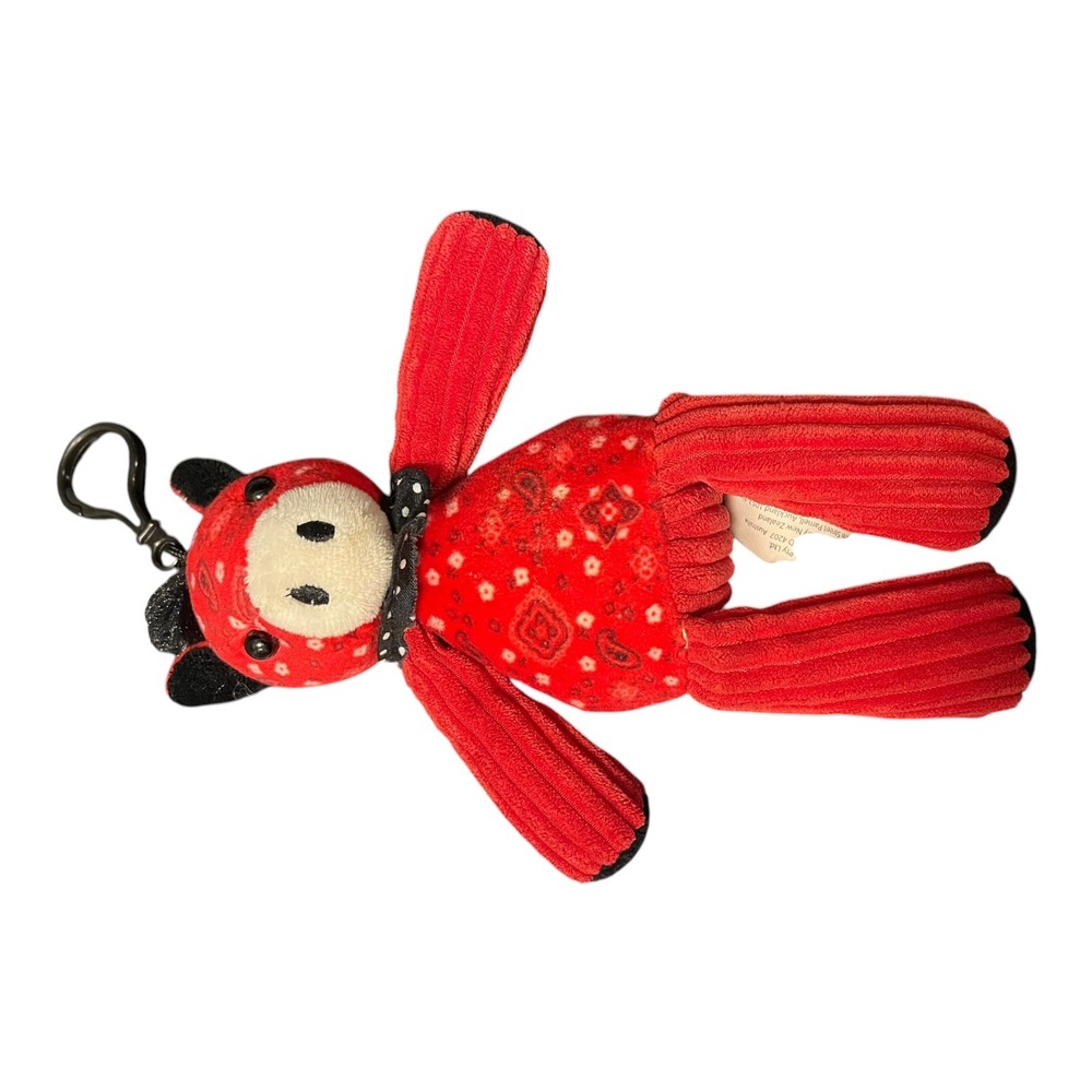 Retired Scentsy Buddy Clip Bandit‎ Pony Red Paisley Floral Plush Keychain Toy